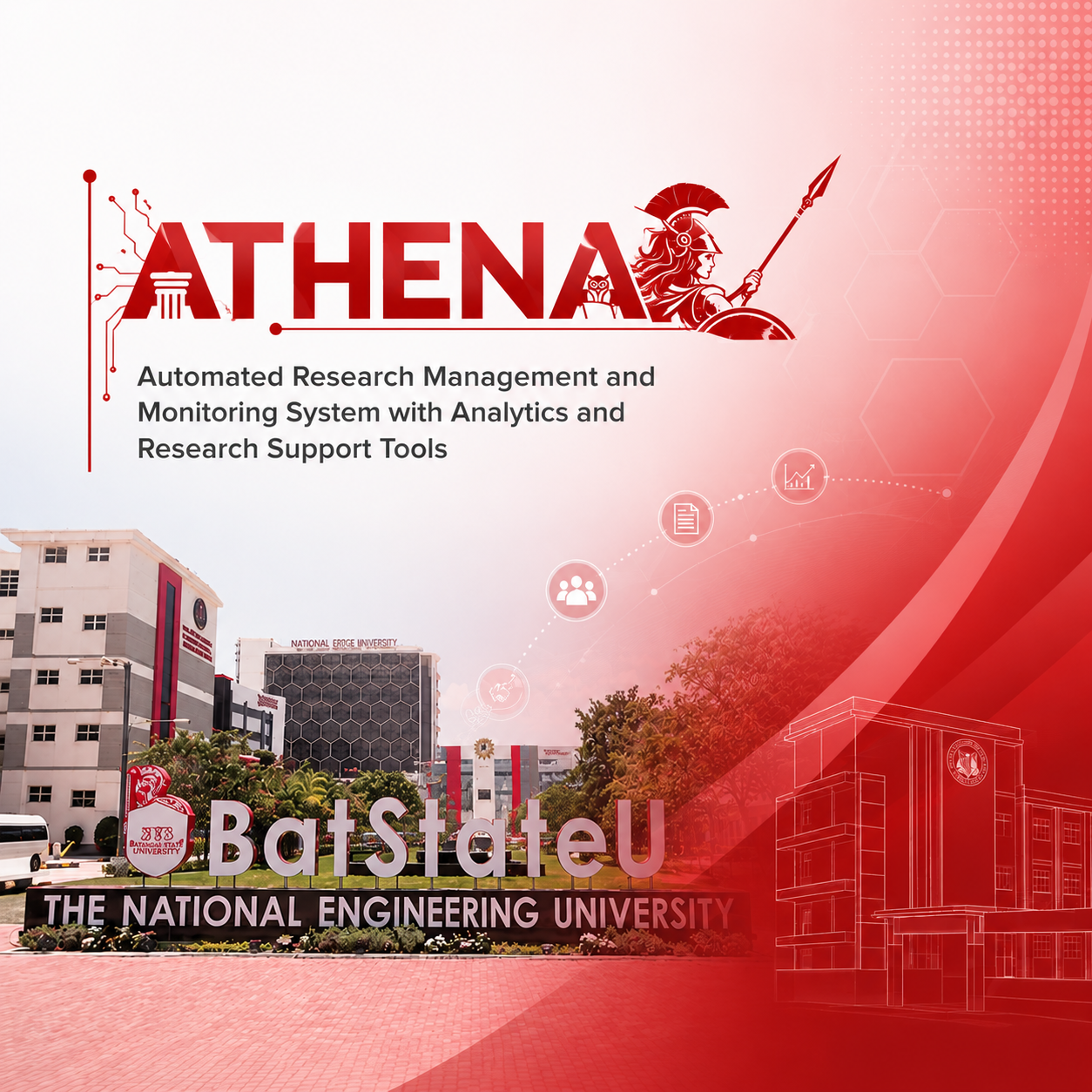 ATHENA and BatStateU gate branding